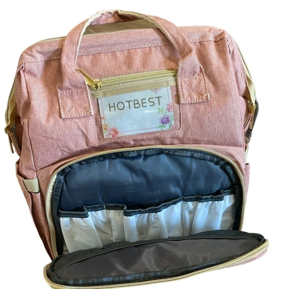 Brand New Travel Diaper Bag Back Pack 3 in 1 Foldable Bed